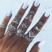 Lovely Fashion 13-piece Sliver Alloy Ring