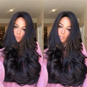 Lovely Casual Big Curly Black Wigs