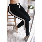 Lovely Sportswear Patchwork Black Leggings