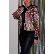 Lovely Trendy Sequined Decorative Multicolor Coat