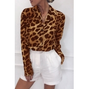 Lovely Work Leopard Printed Yellow Blouse