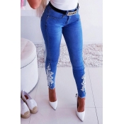 Lovely Leisure Patchwork Deep Blue Jeans