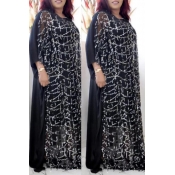 Lovely Casual Sequined Black Plus Size Two-piece S