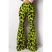 Lovely Chic Leopard Printed Green Pants