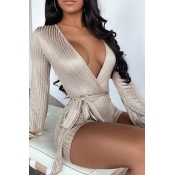 Lovely Sexy Deep V Neck One-piece Romper