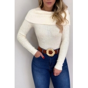 Lovely Casual Skinny White Sweater