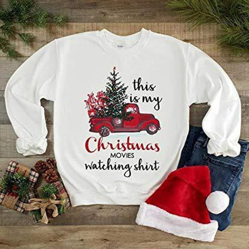 Lovely Christmas Day Printed White Hoodie