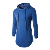 Lovely Casual Hooded Collar Blue Hoodie