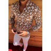 Lovely Street Printed Khaki Shirt