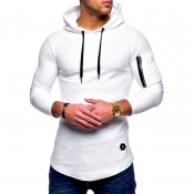 Lovely Casual Hooded Collar White Hoodie