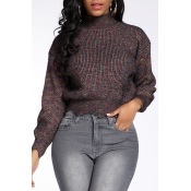 Lovely Leisure Basic Flounce Multicolor Sweater