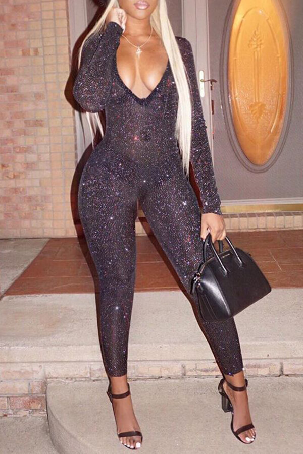 Lovely Sexy Skinny Purple One-piece Jumpsuit