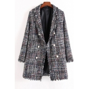 Lovely Casual Buttons Multicolor Blazer