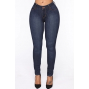 Lovely Chic Skinny Deep Blue Jeans