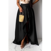 Lovely Work Asymmetrical Black Skirt