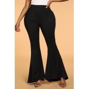 Lovely Chic Flared Black Pants