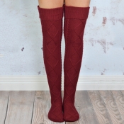 Lovely Chic Winter Red Long Socks
