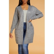 Lovely Chic Basic Grey Cardigan