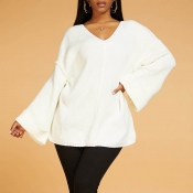 Lovely Leisure Basic White Sweater