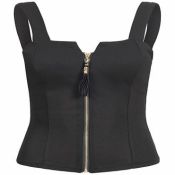 Lovely Trendy Spaghetti Strap Basic Black Plus Siz