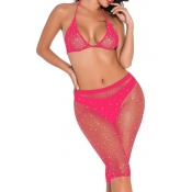 Lovely Sexy See-through Rose Bodystocking