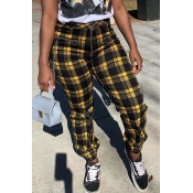 Lovely Trendy Print Yellow Pants