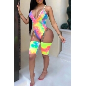 Lovely Sexy Hollow-out Multicolor One-piece Romper