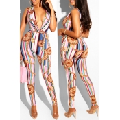 Lovely Sexy Basic Skinny Multicolor One-piece Jump
