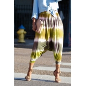 Lovely Chic Loose Print Yellow Pants