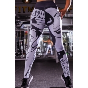 Lovely Casual Print Black And White Pants