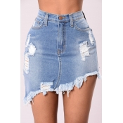 Lovely Chic Tassel Blue Skirt