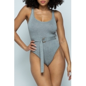 Lovely Sexy Skinny Grey Bodysuit