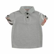 Lovely Leisure Button Grey Boys T-shirt