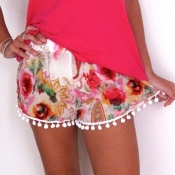 Lovely Casual Tassel Design Multicolor Shorts