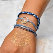 Lovely Bohemian 3-piece Blue Bracelet