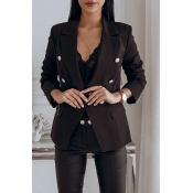 Lovely Work Button Black Blazer