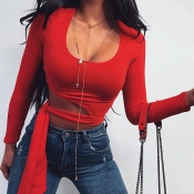 Lovely Chic Knot Design Red Base Layer