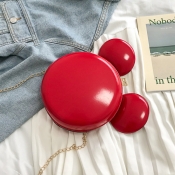 Lovely Sweet Chain Strap Red Crossbody Bag