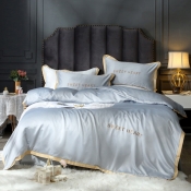 Lovely Cosy Patchwork Grey Bedding Set