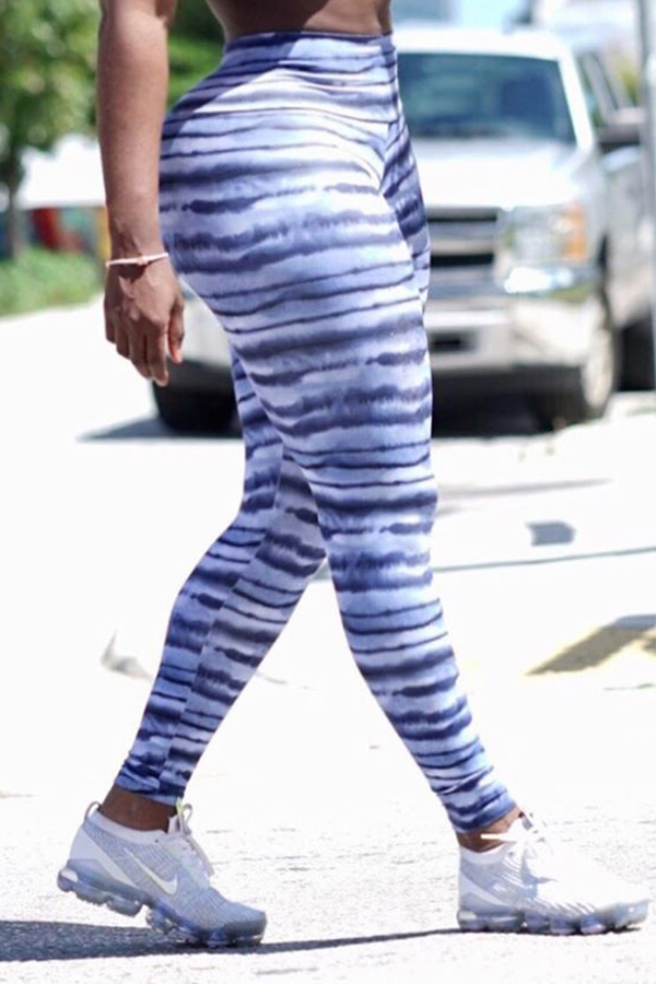 Lovely Leisure Print Grey Leggings