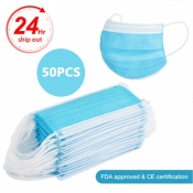 Lovely 50Pcs Disposable 3 Layers Dustproof Facial 