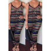 Lovely Trendy Striped Print Multicolor Plus Size O