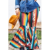 Lovely Casual Striped Multicolor Plus Size Pants