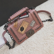 Lovely Stylish Chain Strap Pink Crossbody Bags