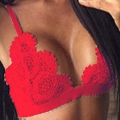 Lovely Sexy Patchwork Red Bras 