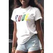 Lovely Leisure Letter White T-shirt