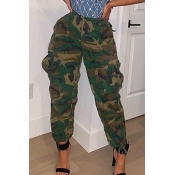 Lovely Casual Camo Print Pants