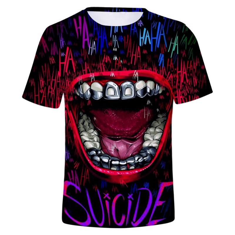 Men Lovely Stylish O Neck Print Black T-shirt