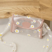 Lovely Stylish See-through Pink Crossbody Bag