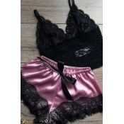 LW SXY Lace Hem Purple Sleepwear